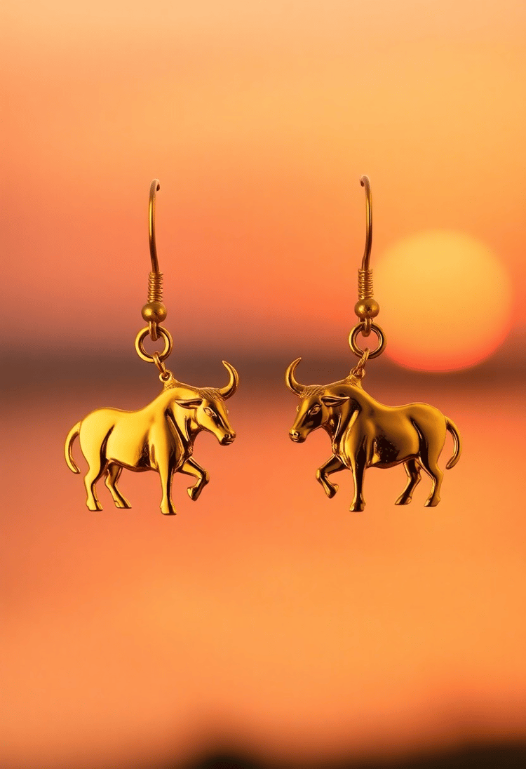 Sunset Taurus Earrings: Warmth and Stability