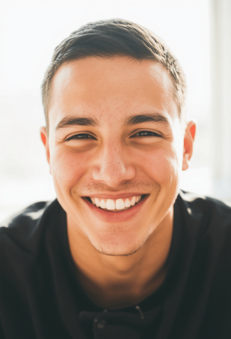 Smiling Young Man AI Portrait