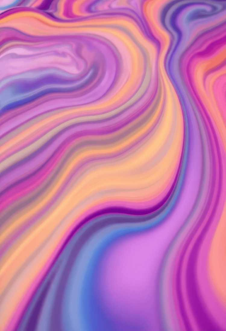 Abstract Waves of Vivid Colors