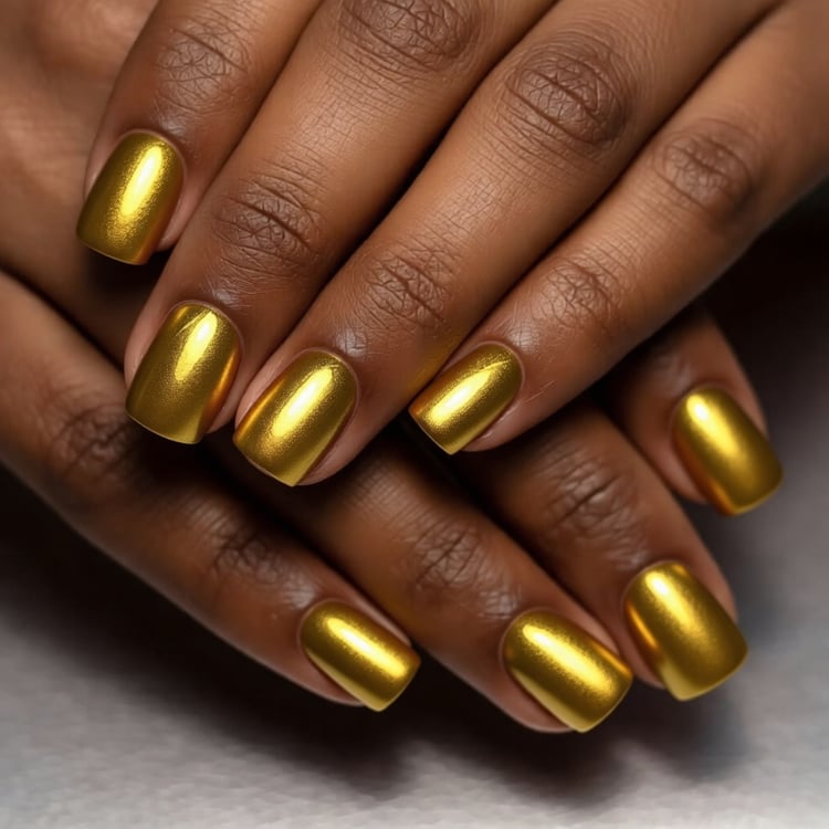 Try Golden Manicure on Photo