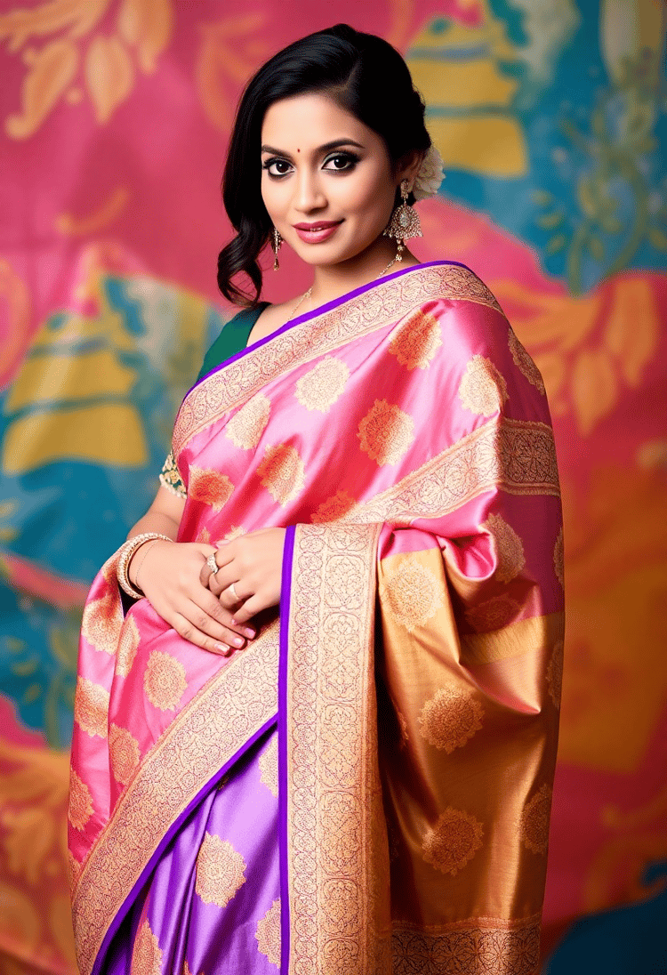 Ethereal Glow: The Art of Saree Draping