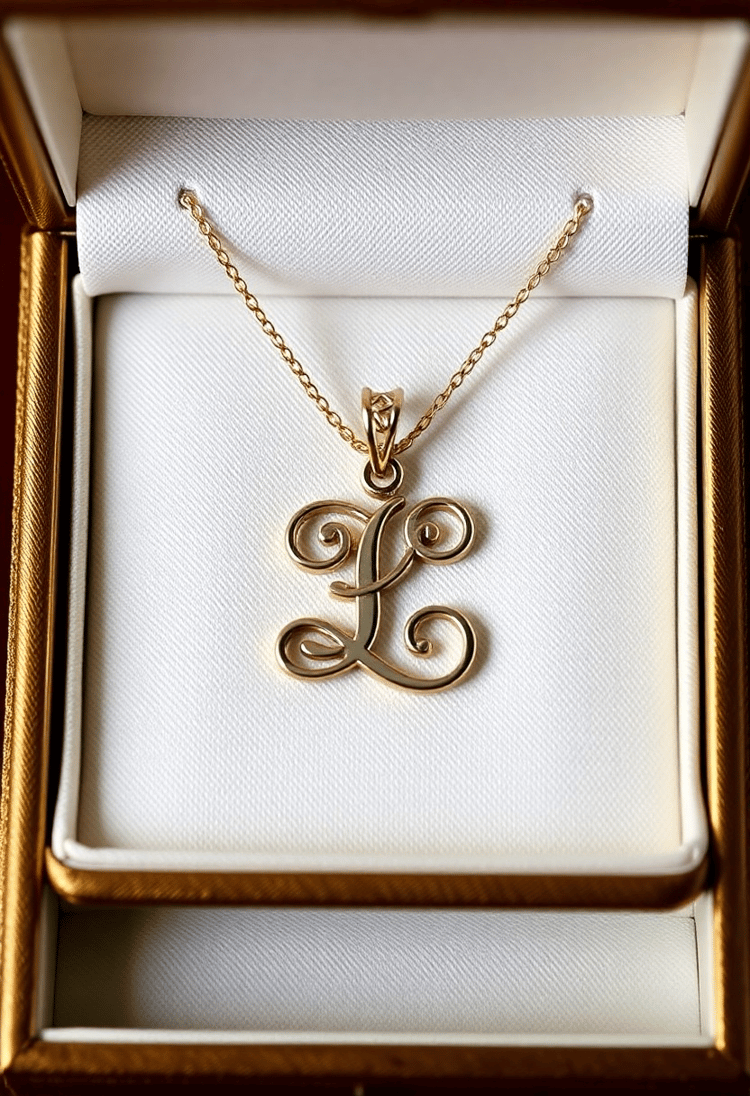 Classic Monogram Pendant Necklace Display