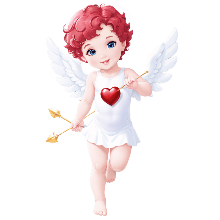 Cupid’s Heart with Arrow - PNG Image