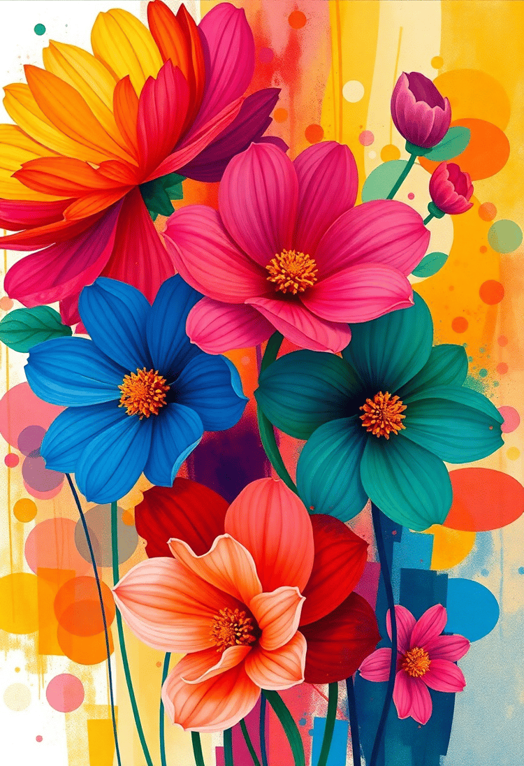 Abstract Flora: AI's Imaginative Garden