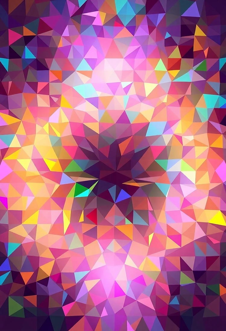 Vector Mosaic of Prism Colors