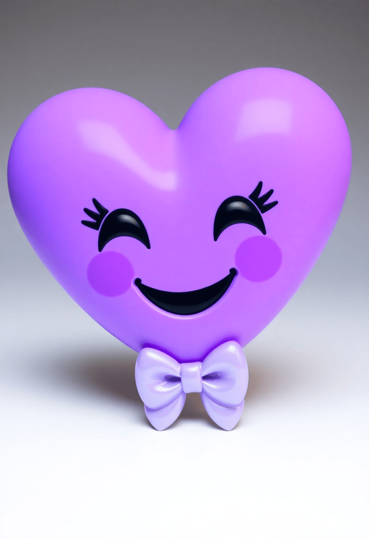 Purple Heart Emoji and a Bowtie