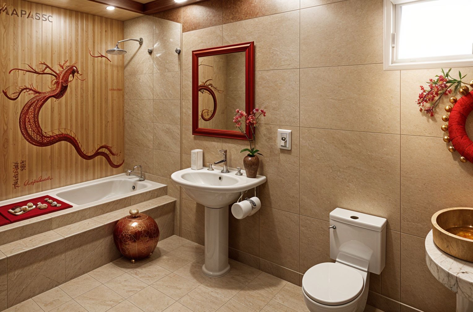 Chinese New Year Hotel Bathroom