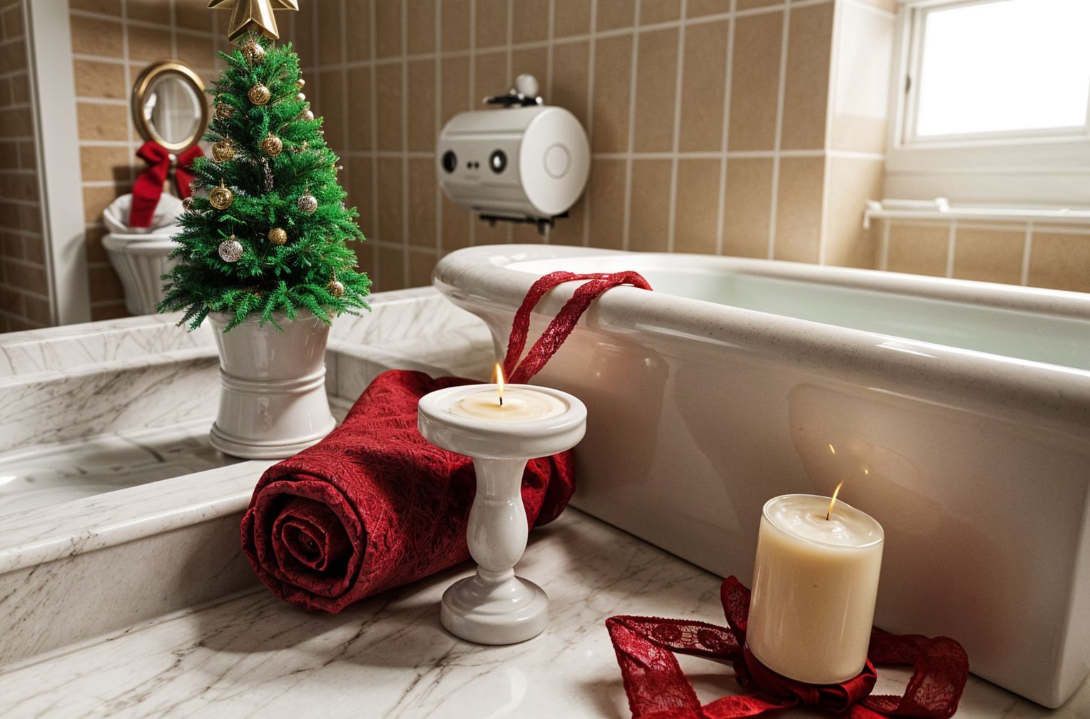 Christmas Hotel Bathroom