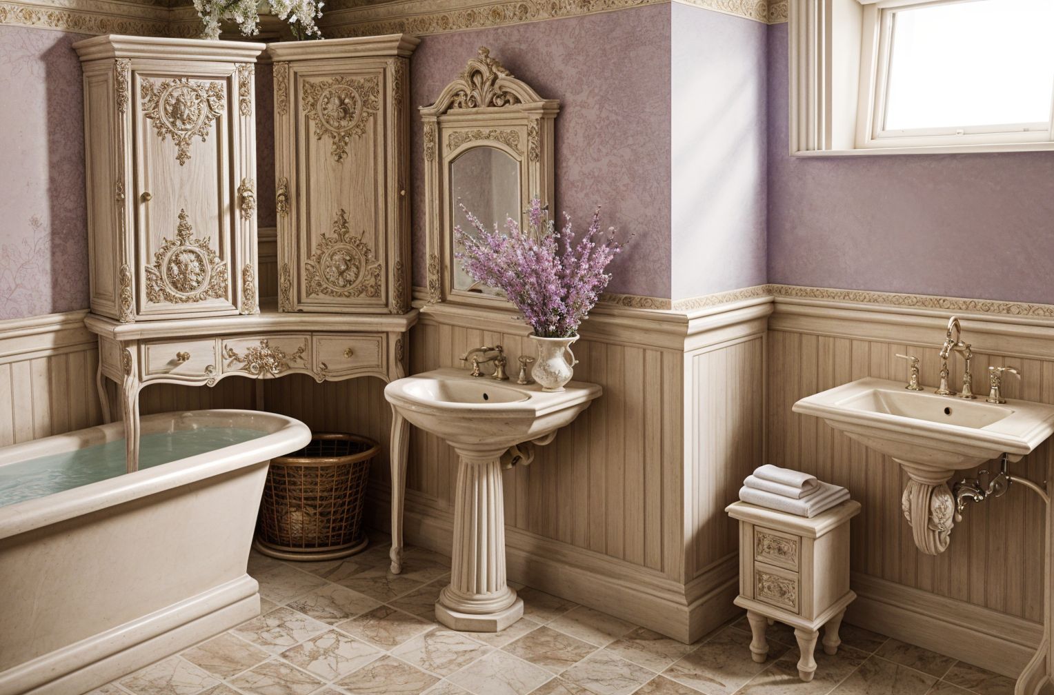 French Country Hotel Bathroom