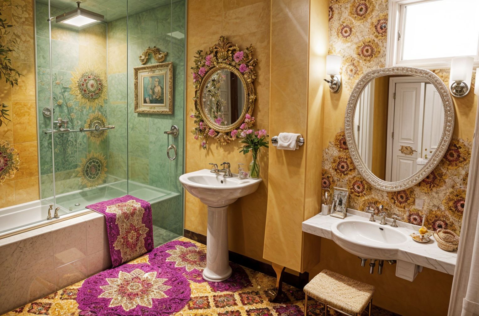 Maximalist Hotel Bathroom