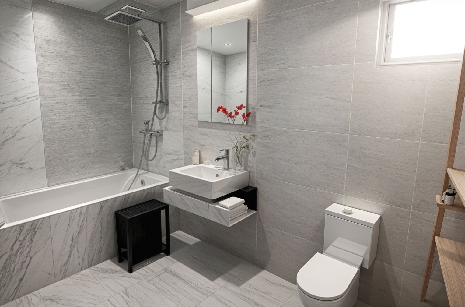 Minimalist Hotel Bathroom