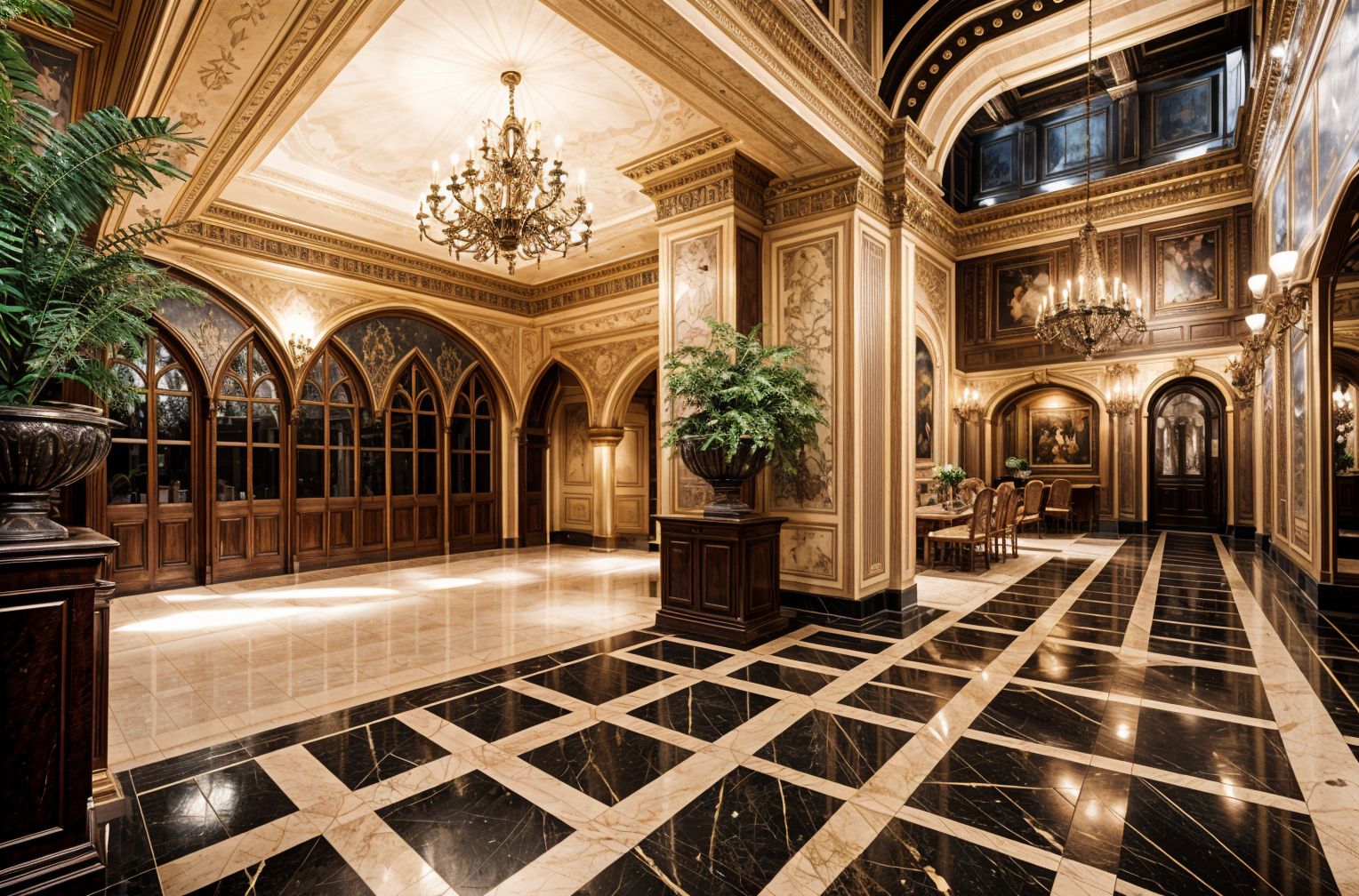 Gothic Hotel Lobby