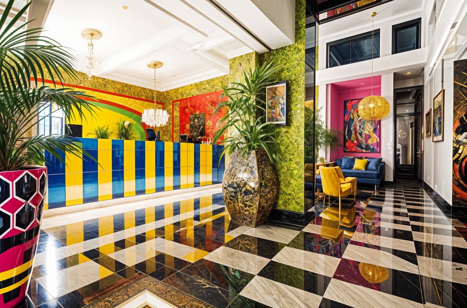 Maximalist Hotel Lobby