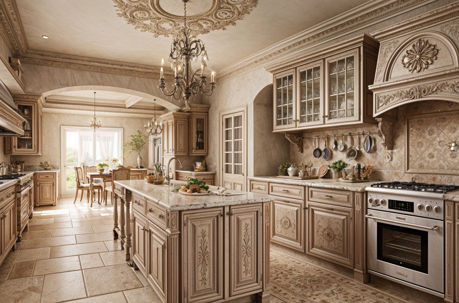 French Country Open Kitchen