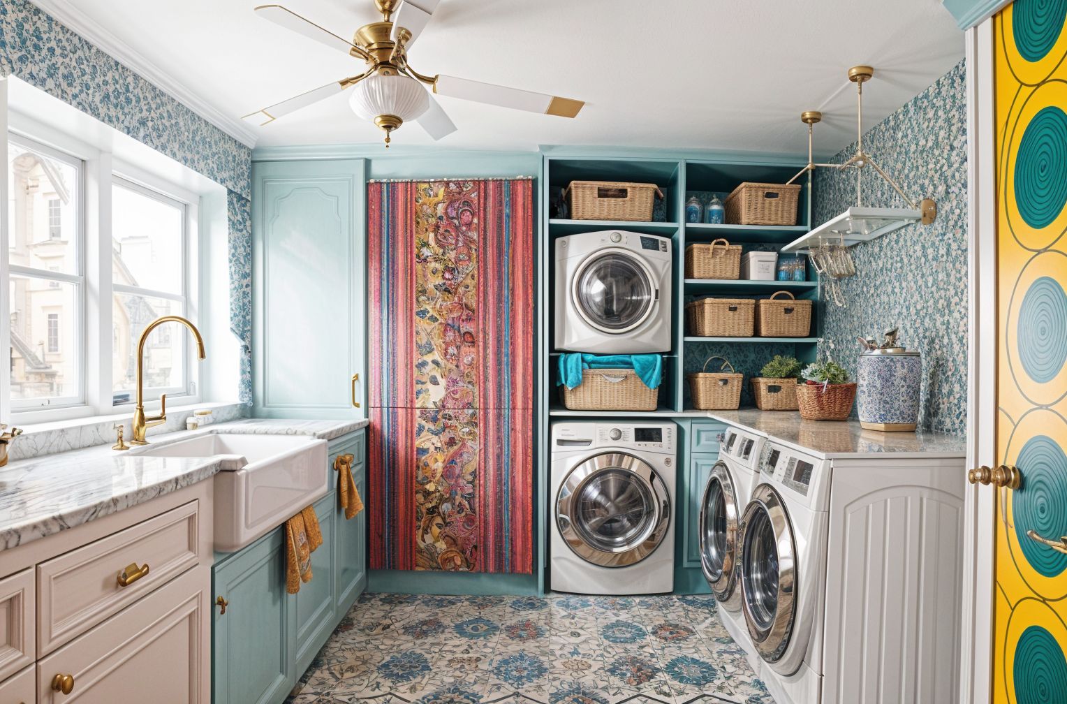 Maximalist Laundry Room