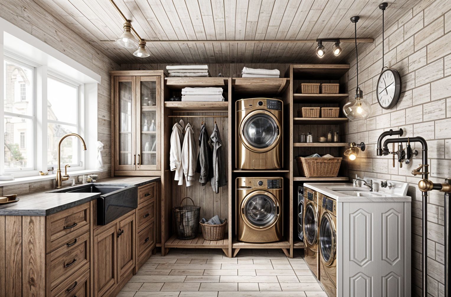 Steampunk Laundry Room