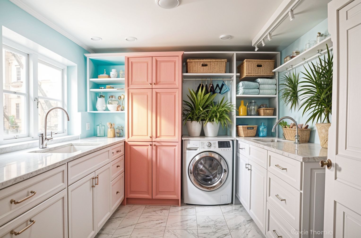 Tropical Laundry Room