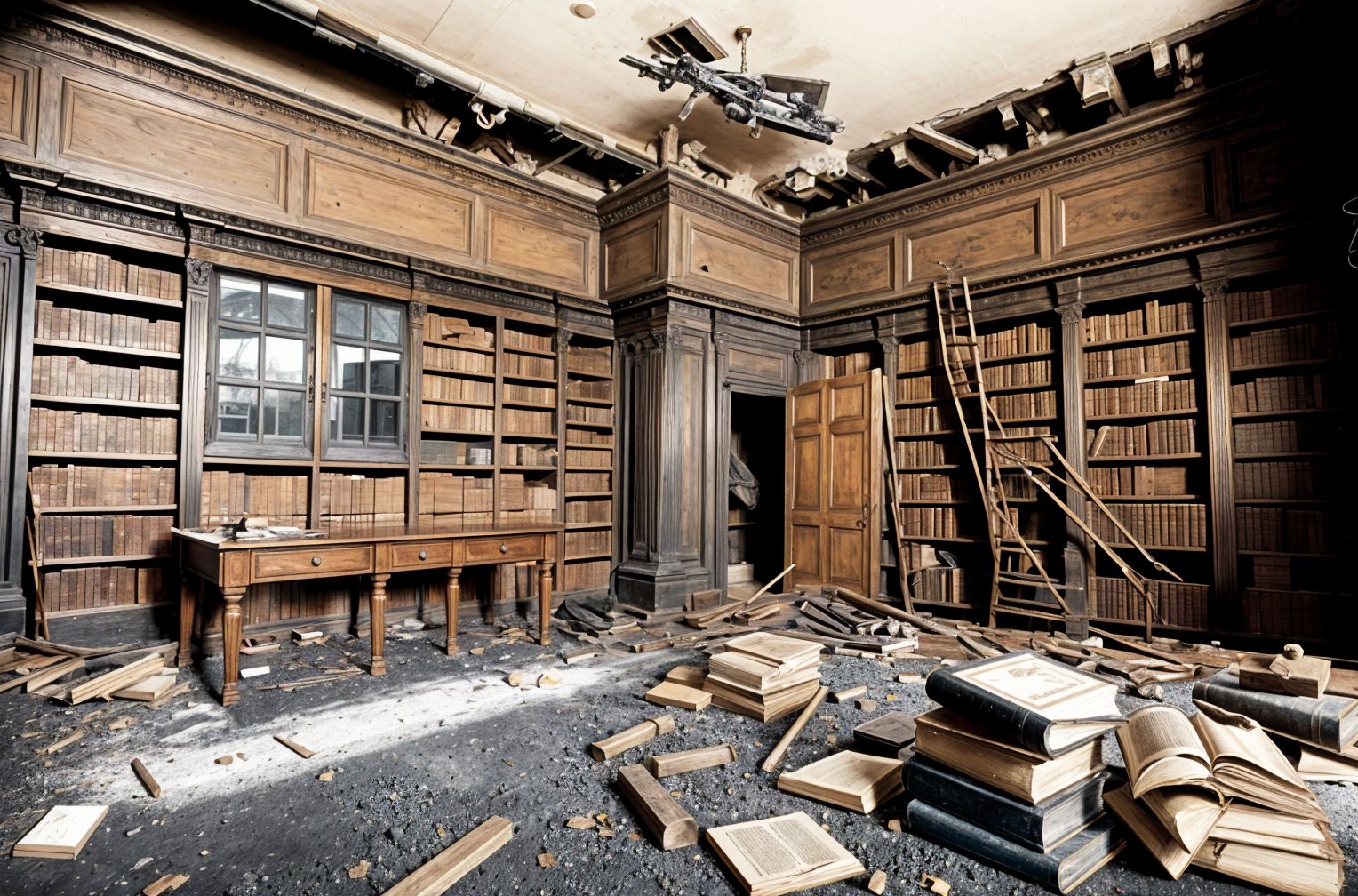 Burned Down Library