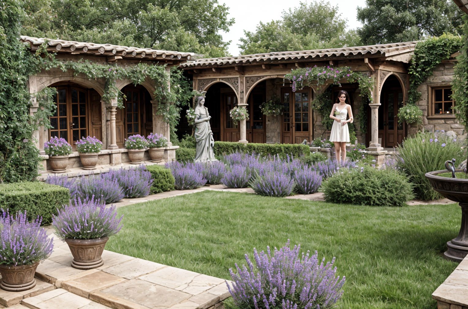 French Country Outdoor Garden