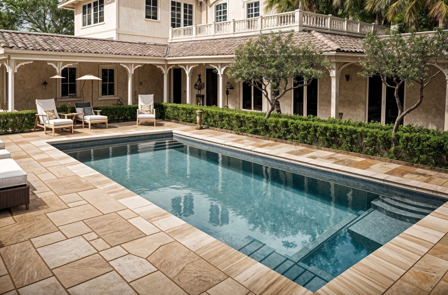 Colonial Outdoor Pool Area