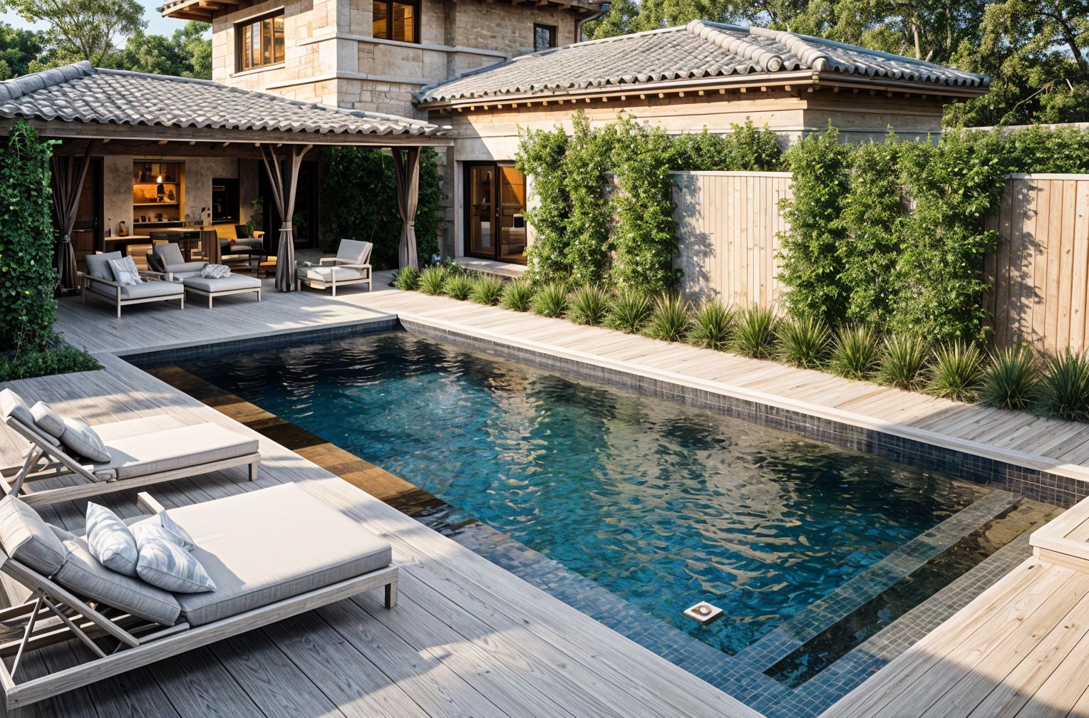 Luxurious Outdoor Pool Area