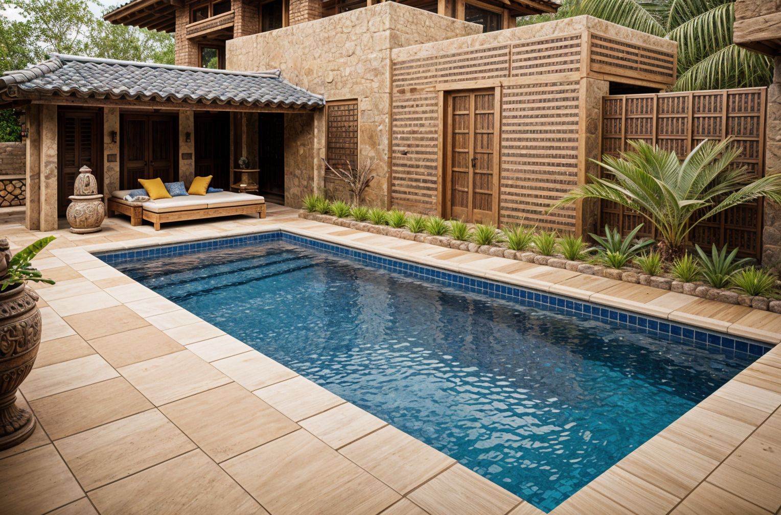 Tribal Outdoor Pool Area