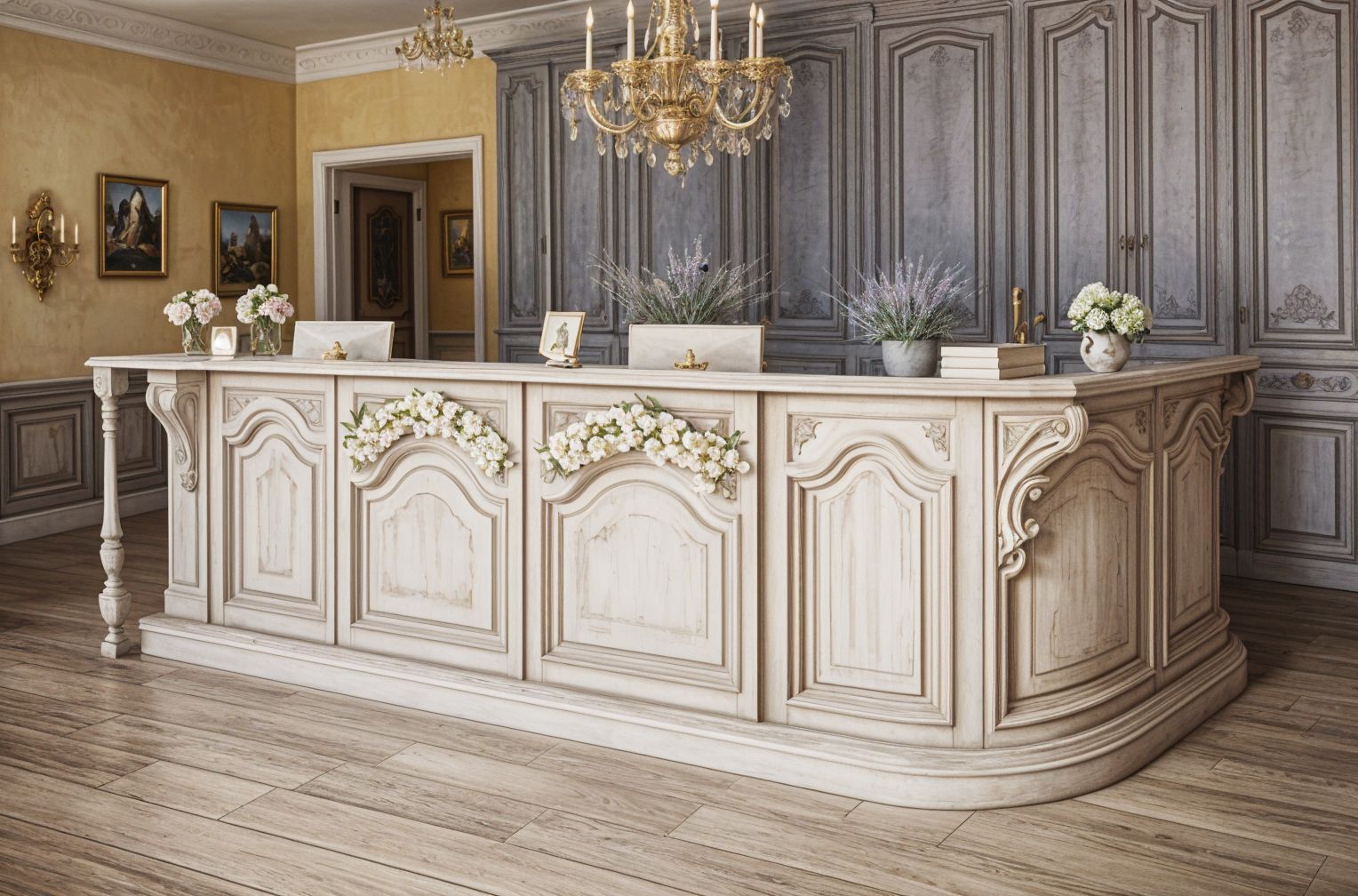 French Country Reception Area