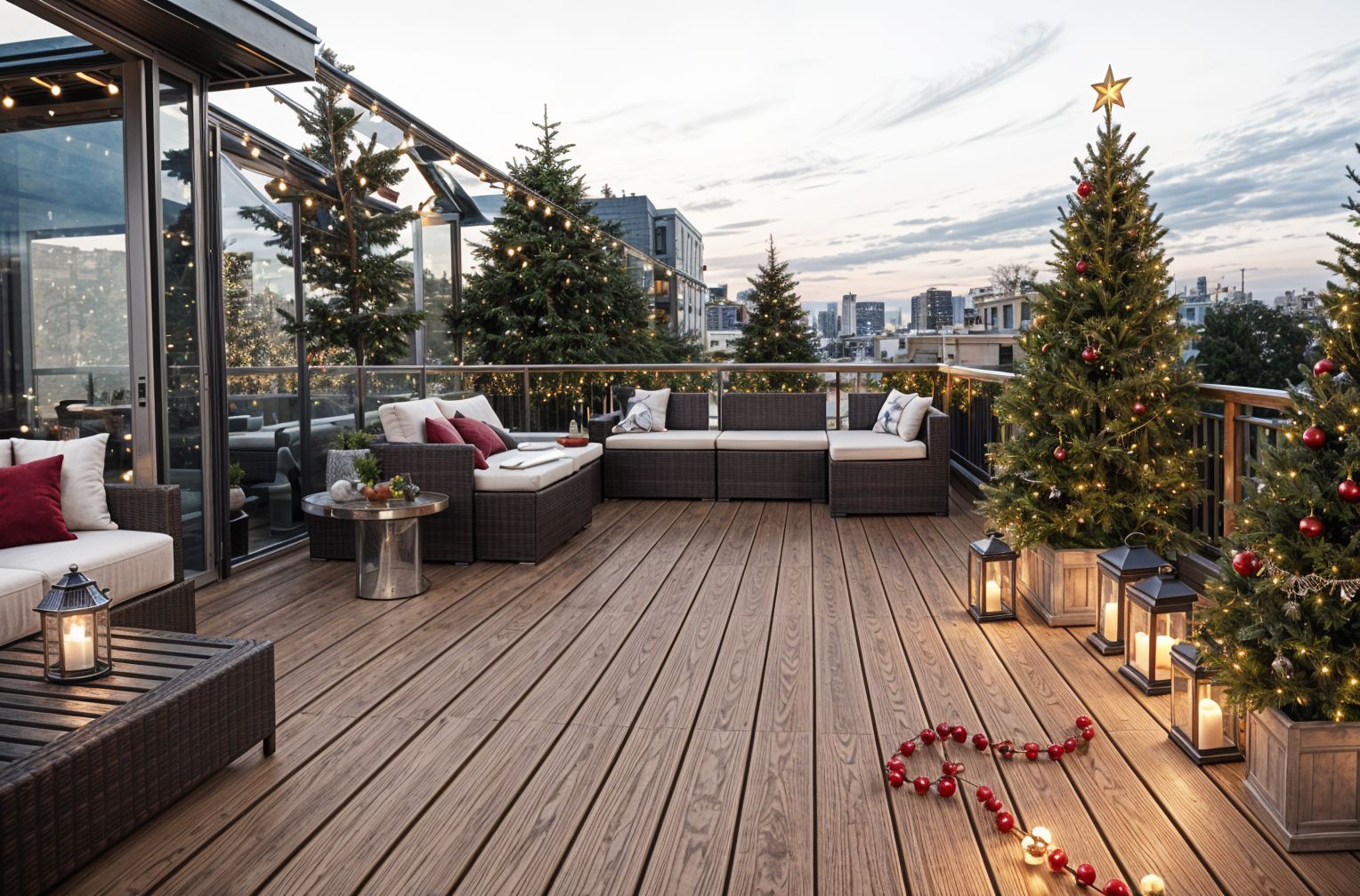 Christmas Rooftop Deck