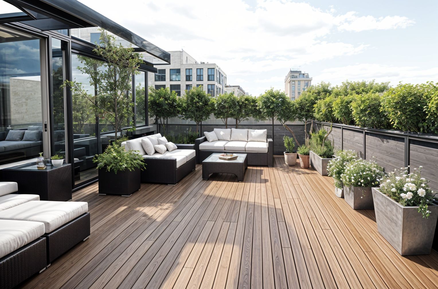 Contemporary Rooftop Deck