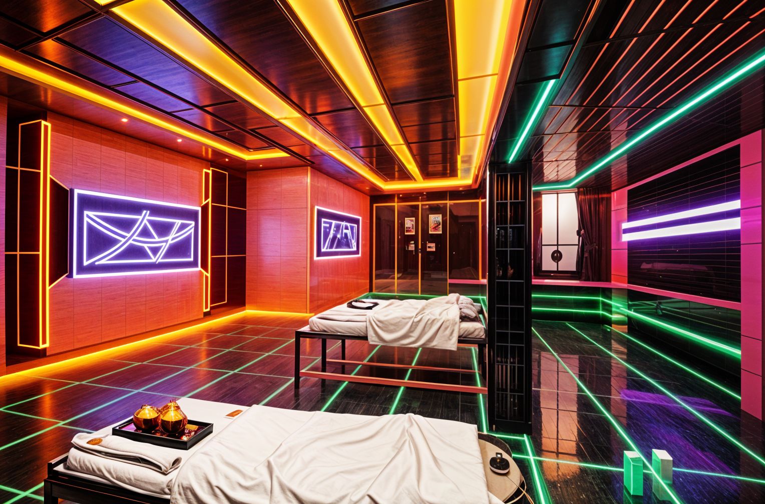 Cyberpunk Spa Room