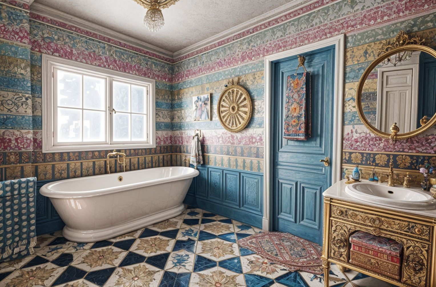 Bohemian style Bathroom
