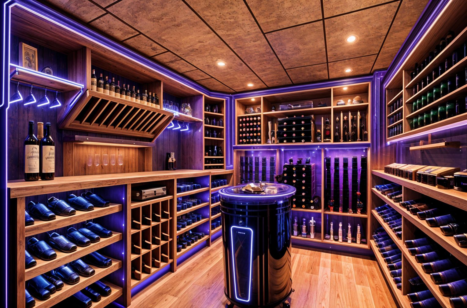 Cyberpunk Wine Cellar