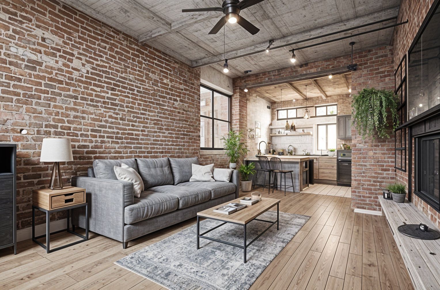 Industrial style Living Room