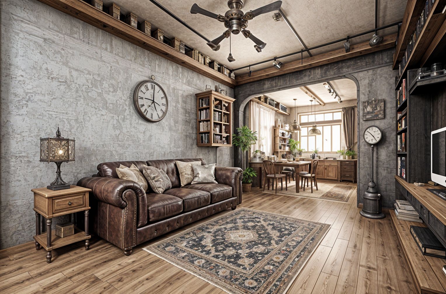 Steampunk style Living Room