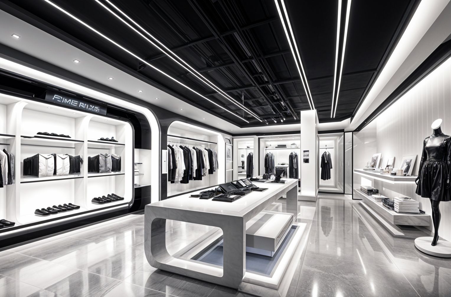 Futuristic Clothing Store