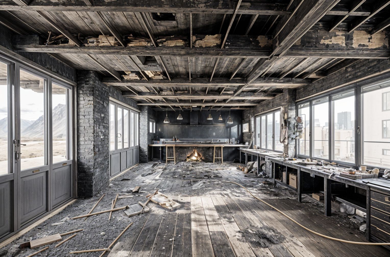 Burned Down Coworking Space