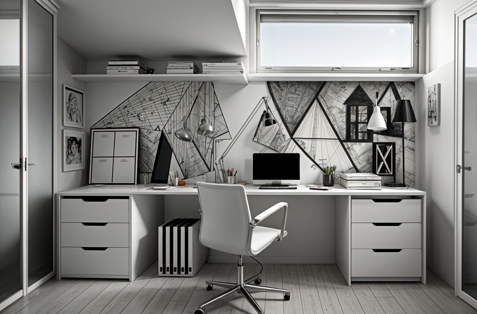 Sketch style Home Office