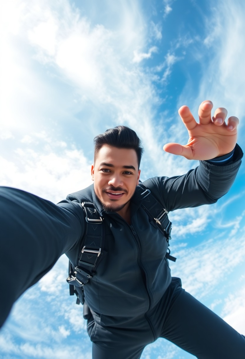 Make a Skydive Selfie Using AI - Pincel