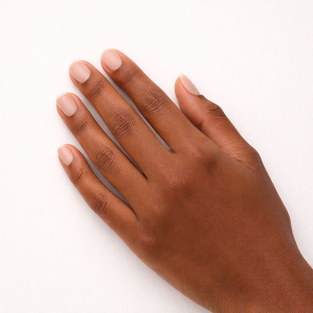 Manicure on white background