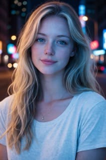 Night street lighting